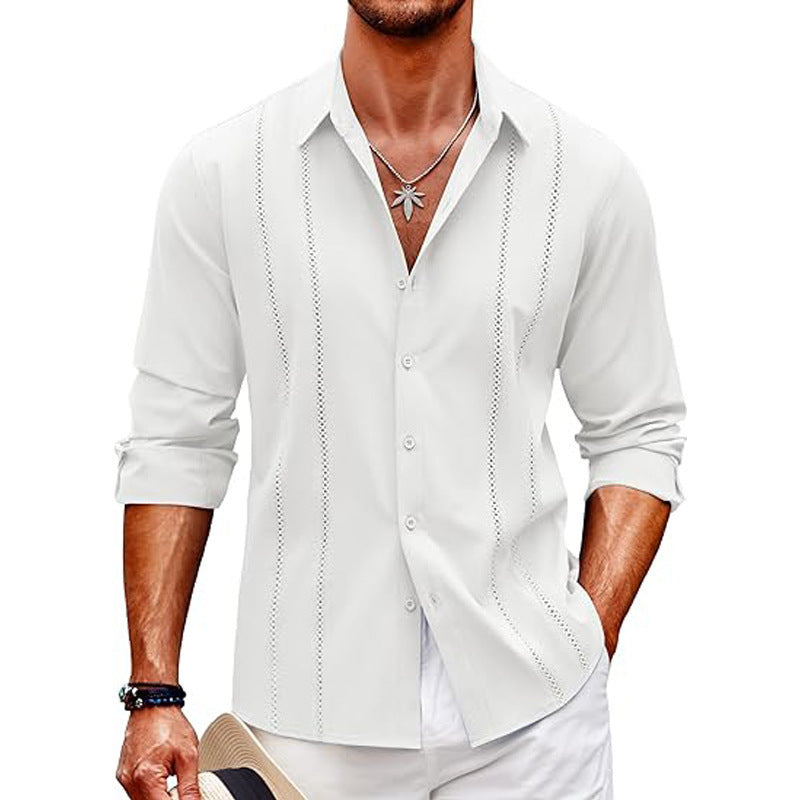 Simple new digital print long-sleeved shirt