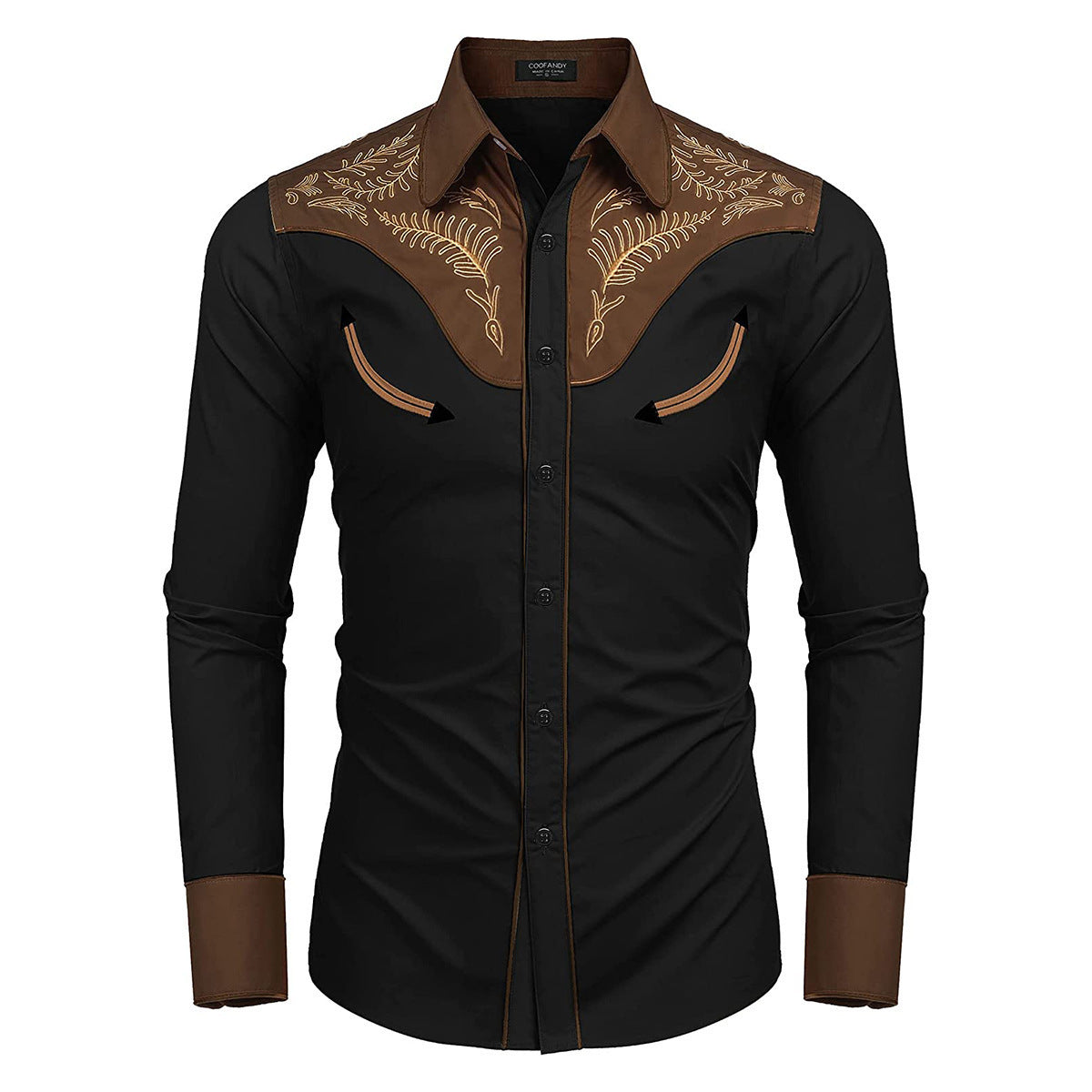 Spring Western-style printed loose long-sleeved shirt