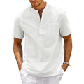 Summer Youth Stand Collar Thin Short-Sleeve Shirt
