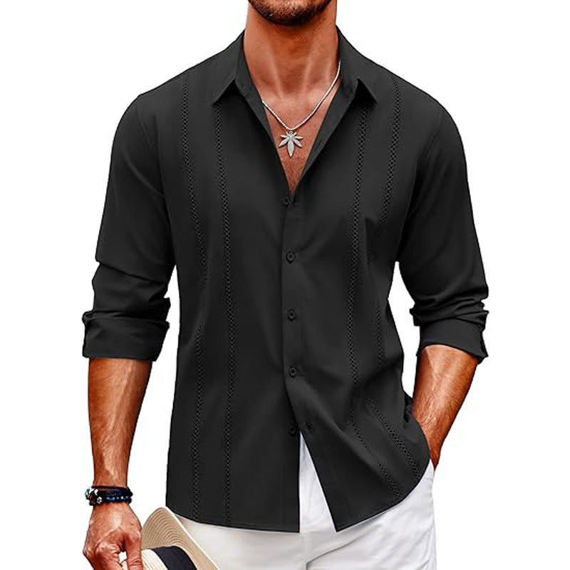 Simple new digital print long-sleeved shirt