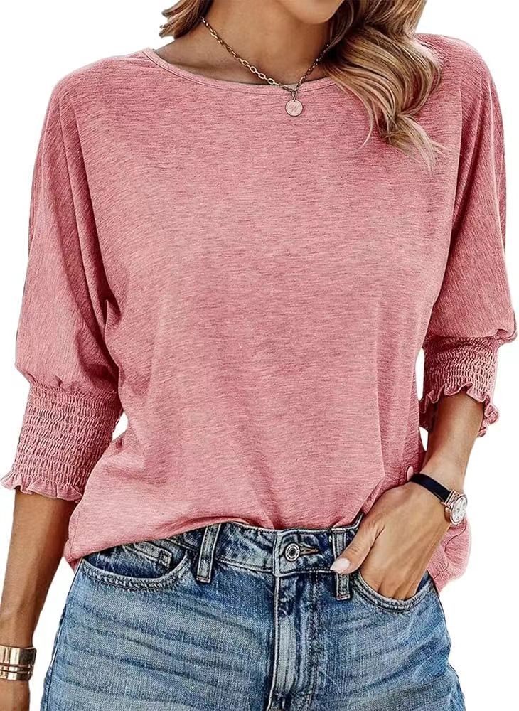 Cute round neck basic business T-shirt