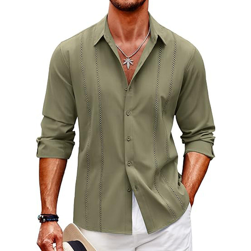 Simple new digital print long-sleeved shirt