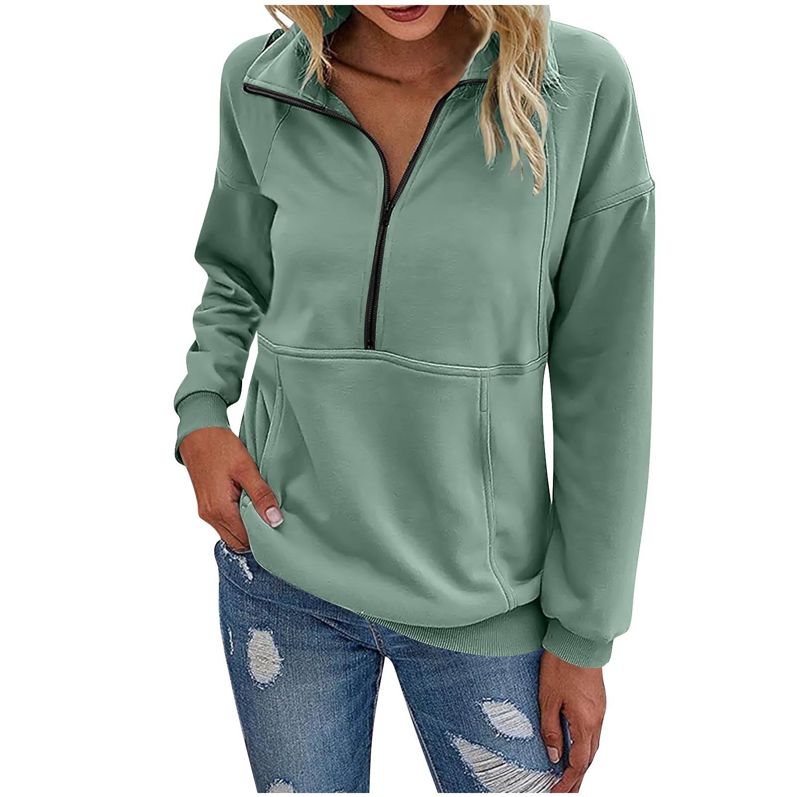 Long-sleeved zip-up polo shirt sweatshirt