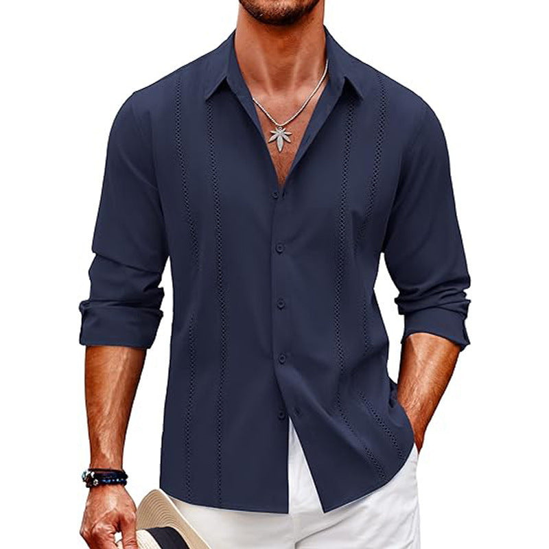 Simple new digital print long-sleeved shirt