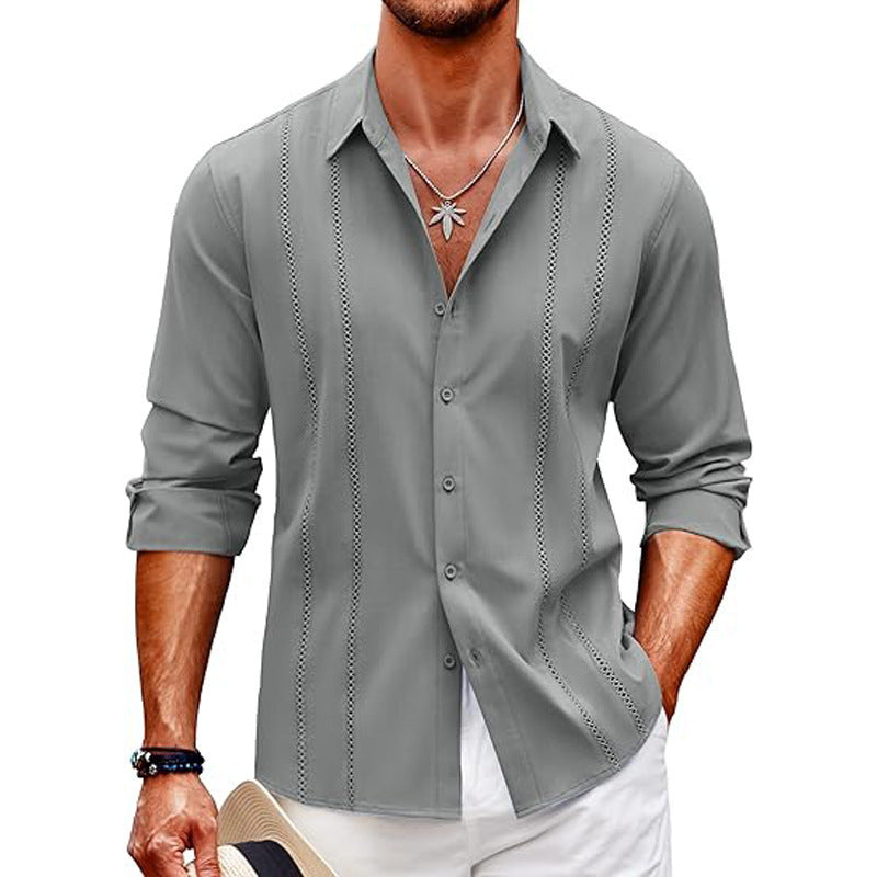 Simple new digital print long-sleeved shirt