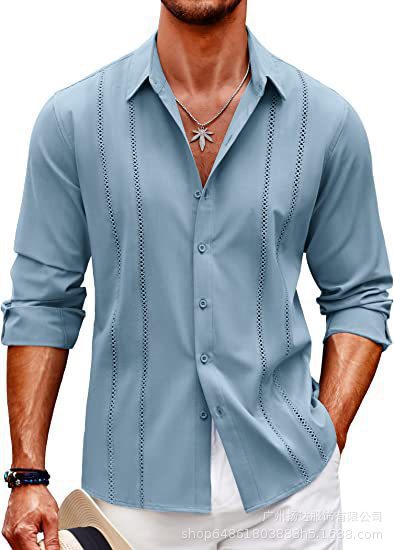 Simple new digital print long-sleeved shirt