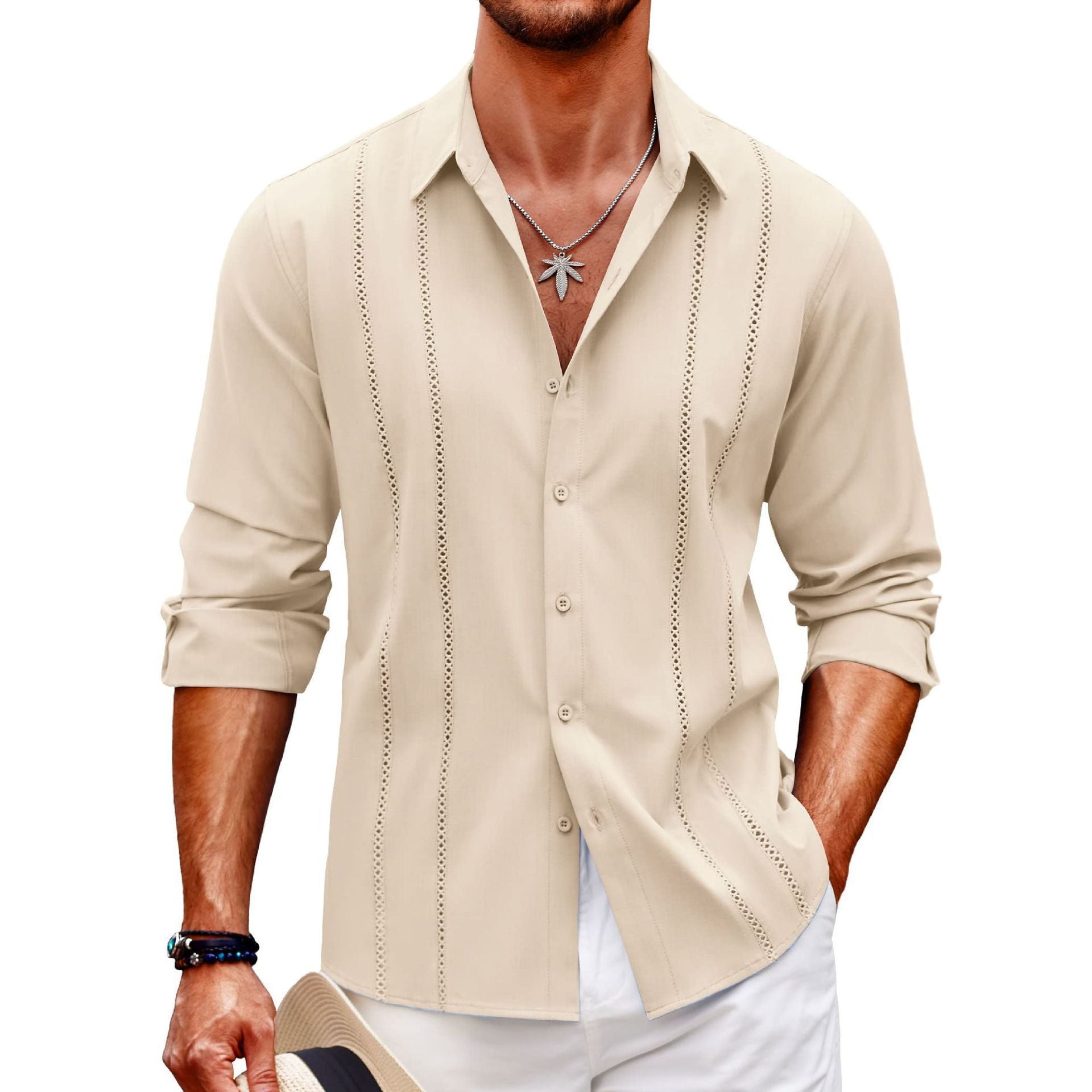 Simple new digital print long-sleeved shirt