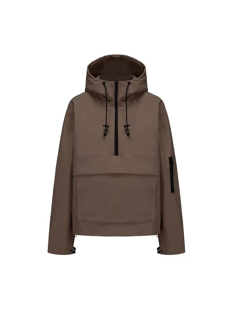 Casual sporty hooded jacket/windbreaker