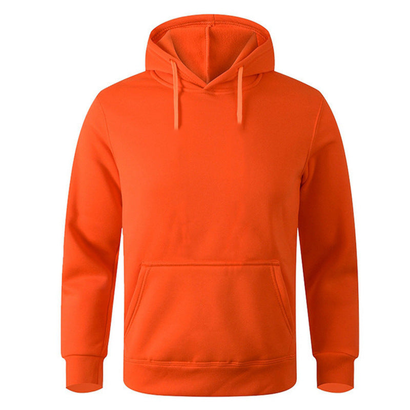 Men's solid color hooded sweatshirt
